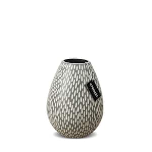 Drop Wide Medium Ceramic Vase In Dash Gray Matte 8.6 in. Height