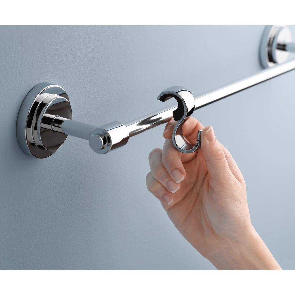 Matte Black 18-Inch Modern Wall Mounted Towel Bar