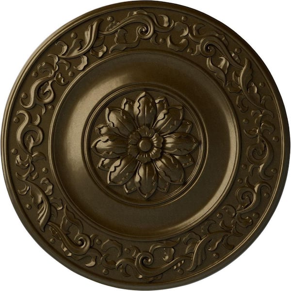 Ekena Millwork 47-5/8" x 2-3/4" Milan Urethane Ceiling, Brass