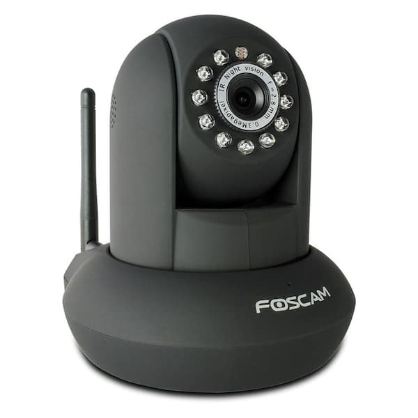Foscam Black Indoor Wireless B/G/N IP Camera 640 x 480p H.264 Pan/Tilt
