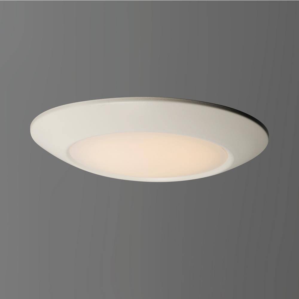 White Aluminum LED Flush Mount Ceiling Light