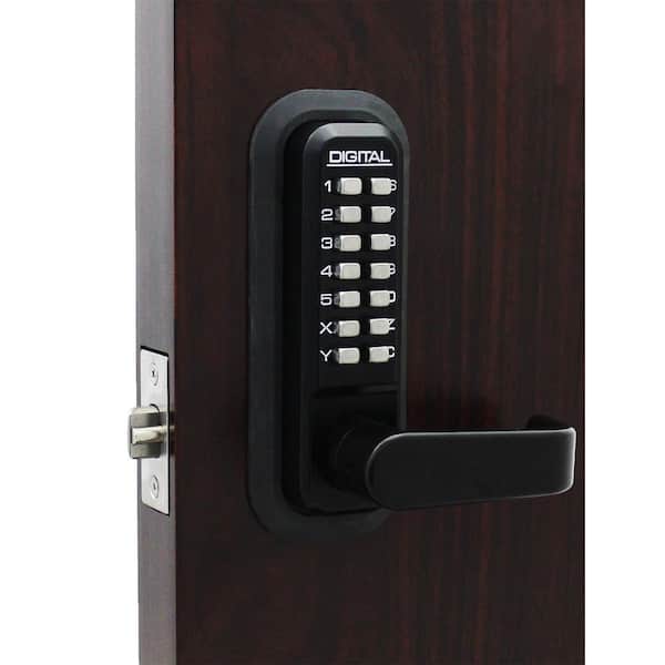 2835 Double Combination Jet Black Keyless Mechanical Passage Handleset Door  Handle Lock