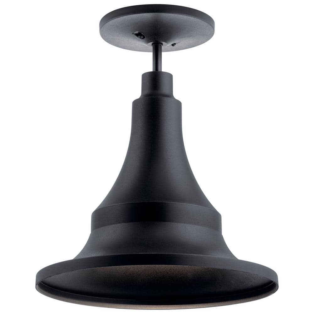 Hampshire 17" Textured Black Outdoor Pendant Light
