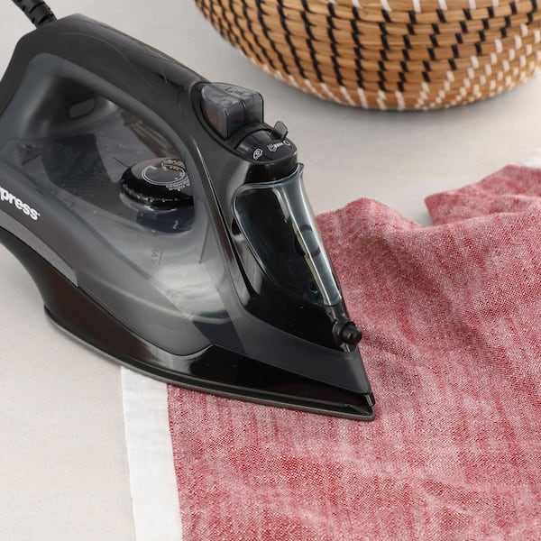 Mid-Size Steam and Dry Iron With Spray and Steam Burst Function in Black