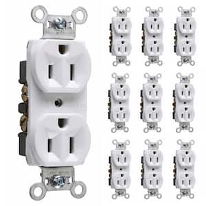 Pass and Seymour 20 Amp 125-Volt Commercial Grade Backwire Duplex Outlet, White (10-Pack)