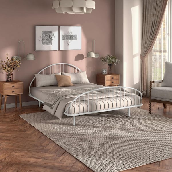 Curved wingback headboard sales