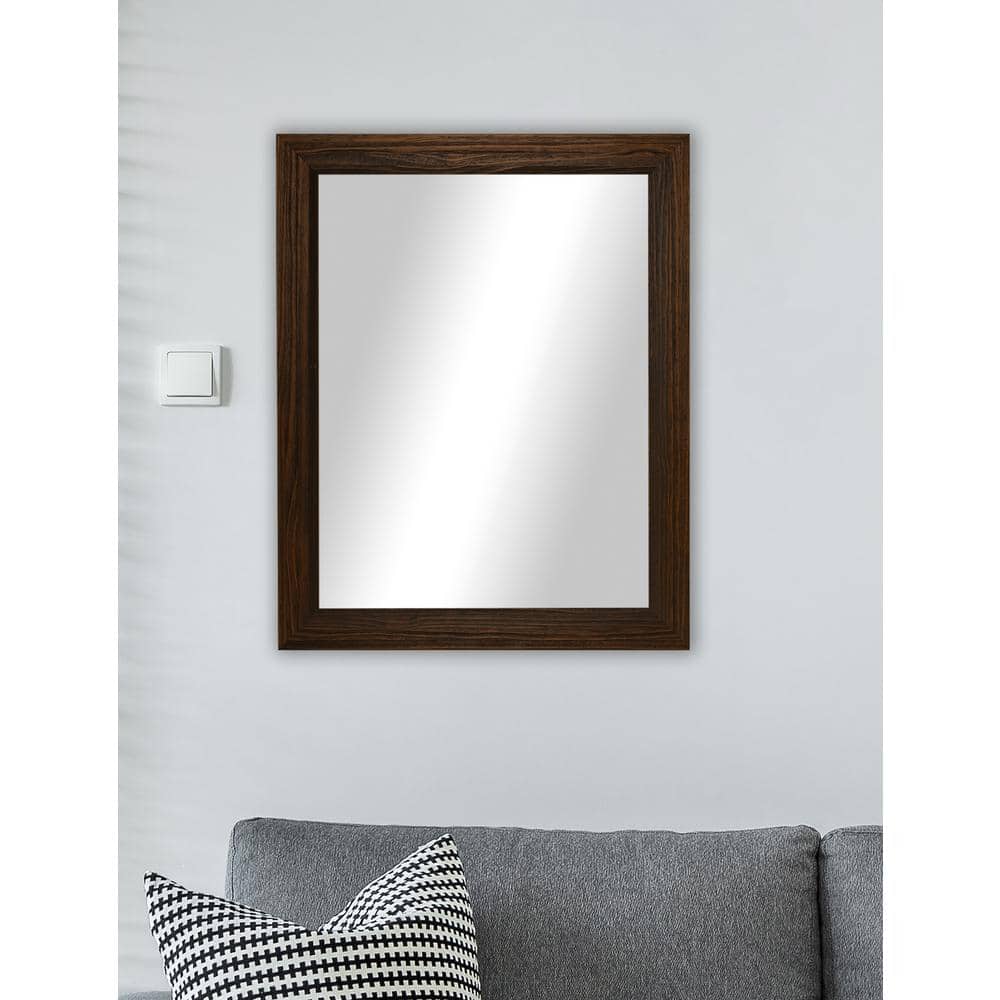 Mocha Modern Rustic Large Wooden Vanity Mirror 32.75" x 50.75"
