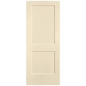 32 in. x 80 in. 2-Panel Logan Single Bore Hollow Core Golden Haystack Molded Composite Interior Door Slab