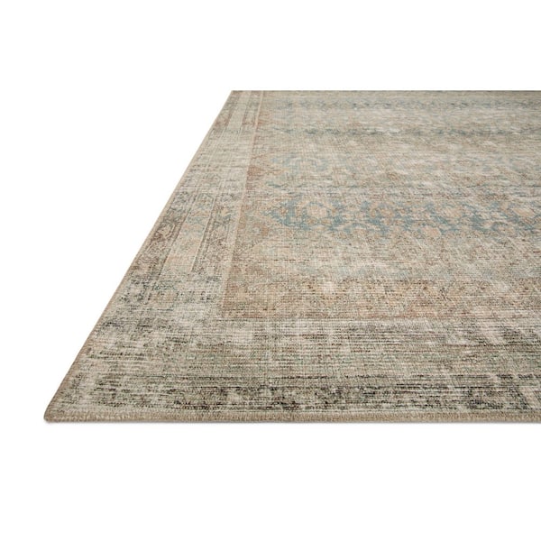 Angela Rose Aubrey 5 ft. x 7 ft. Jade / Natural Traditional Area Rug