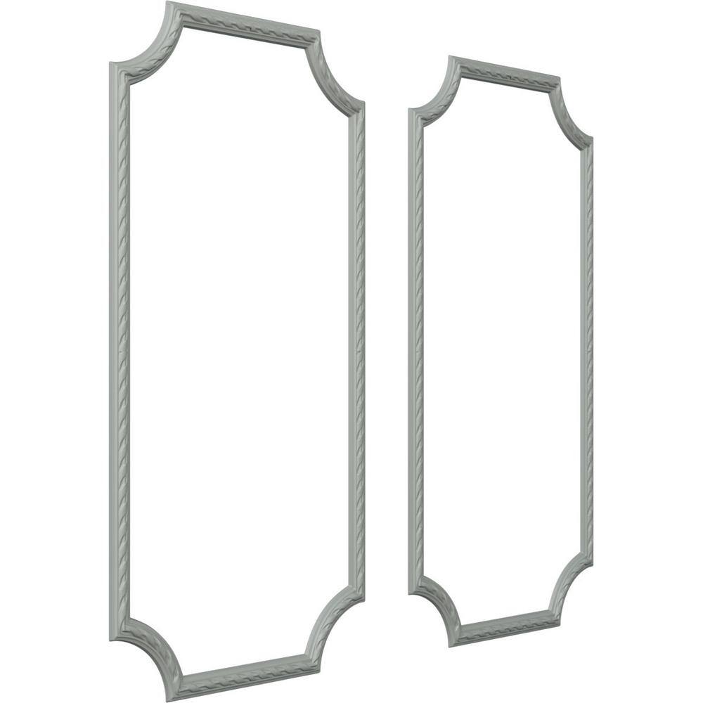 24"W x 48"H Gray Polyurethane Reeded Acanthus Leaf Panel Moulding Kit