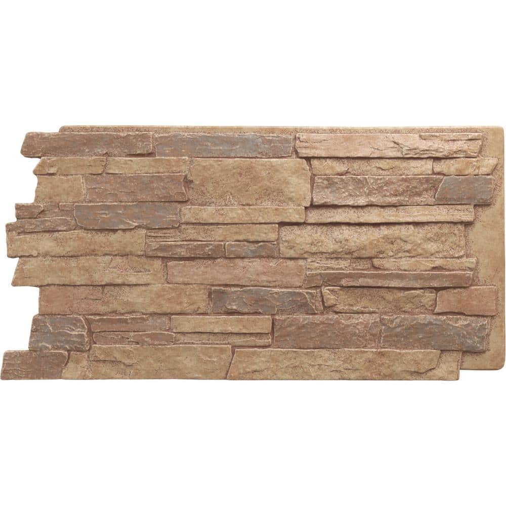 Ekena Millwork Acadia Ledge 49 in. x 1 1/4 in. Fall Bank Stacked Stone ...