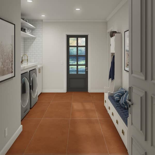 Indoterra Brick 24 in. x 48 in. Matte Porcelain Concrete Look Floor and Wall Tile (15.26 sq. ft./Case)