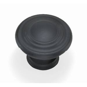 Nantucket 1-3/8 in. Matte Black Round Cabinet Knob