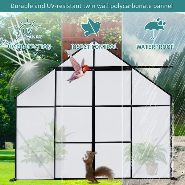 121.25 in. W x 94.5 in. D x 89.5 in. H Outdoor Aluminum Heavy Duty