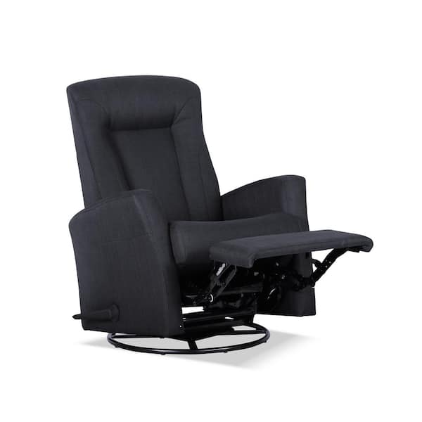 LY & S Collection Dark Gray Manual Swivel Glider Recliner SGS588-BK ...