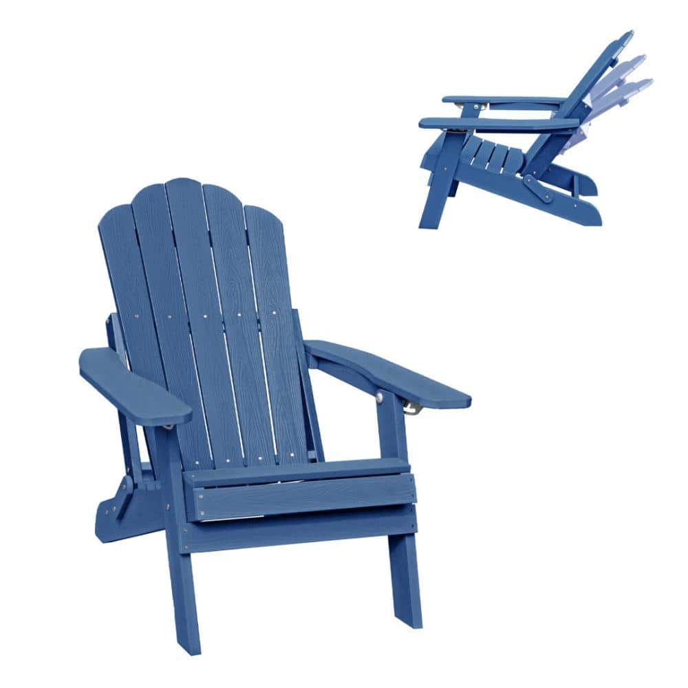 33.27 in Navy Blue  Polypropylene Outdoor Adirondack  Chair with Cup Holder  for Patios price history on PriceWatchPro