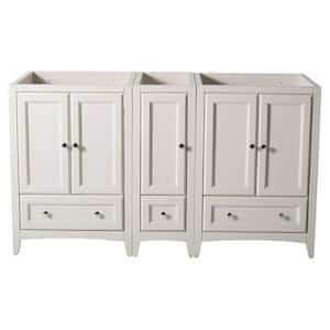 Oxford 60 in. Traditional Double Bathroom Vanity Cabinet in Antique White