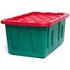 HOMZ Durable 27 Gallon Heavy Duty Holiday Storage Tote, Green/Red, (4  Pack), 1 Piece - Harris Teeter