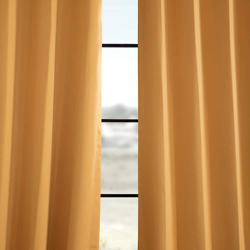 Marigold Velvet Blackout Grommet Window Panel, 50W x 84L