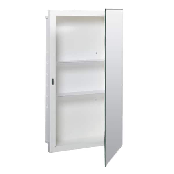 Zenith Early American 22-1/4 in. W x 27 in. H x 5-7/8 in. D Framed  Surface-Mount Bathroom Medicine Cabinet in White MC10WW - The Home Depot