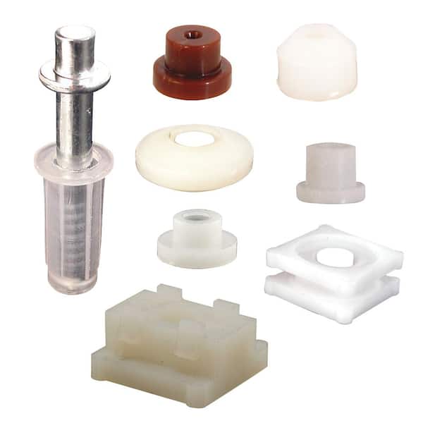 Prime-Line Bi-fold Door Top Pivot and Cap Repair Kit, Plastic Base Fits 3/8 in. Dia., 7 Pairs Cap Assortment, Spring-Loaded (1 Kit)