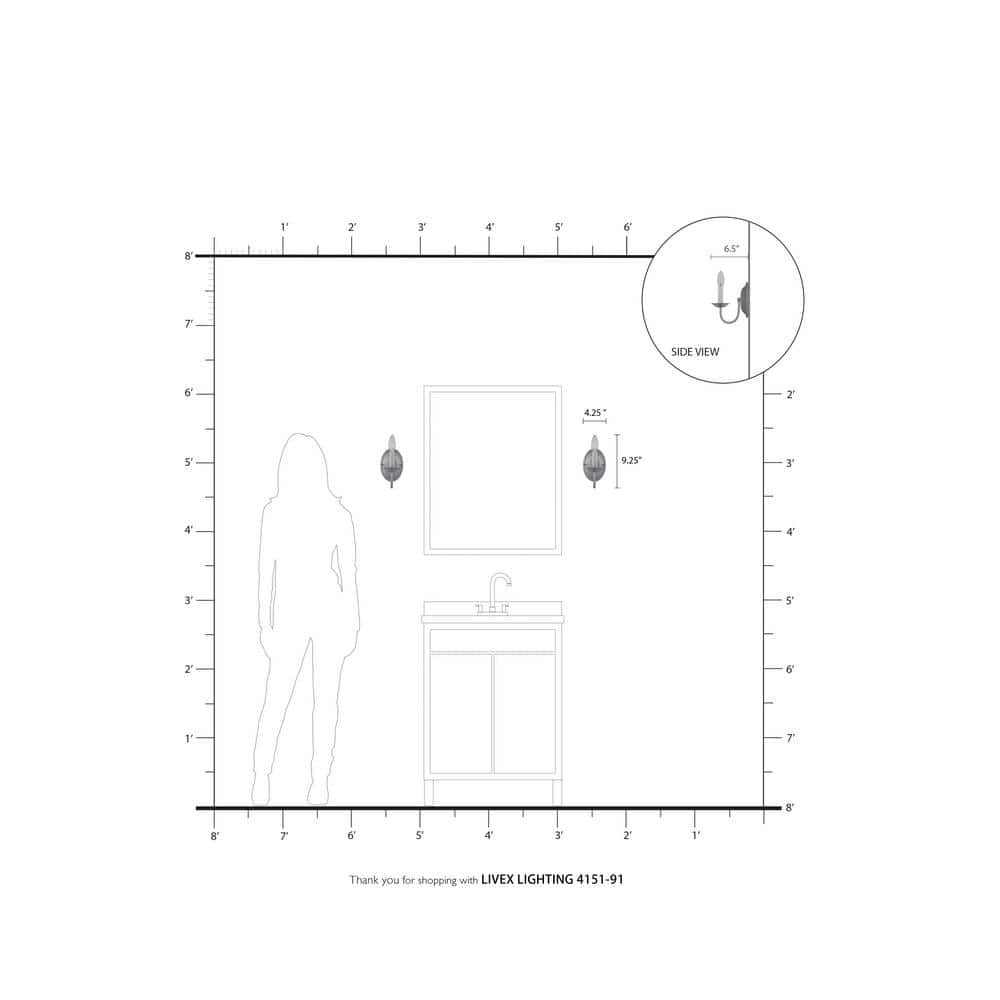 Brushed Nickel 1-Light Dimmable Wall Sconce