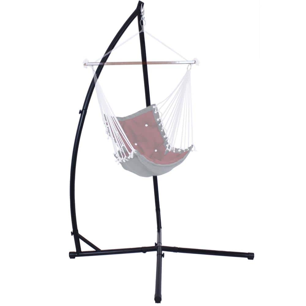Black Steel X-Stand for Hanging Hammock Chairs