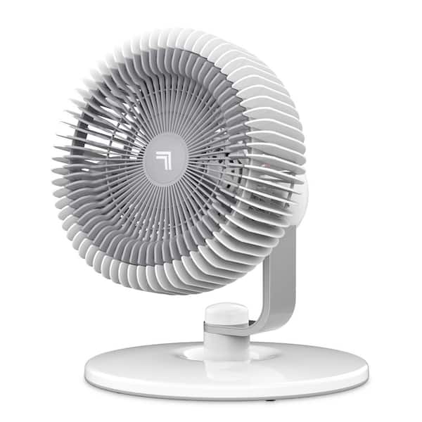 SHARPER IMAGE Refresh 06 9 in. 3 fan speeds Table Fan in White with Adjustable Head
