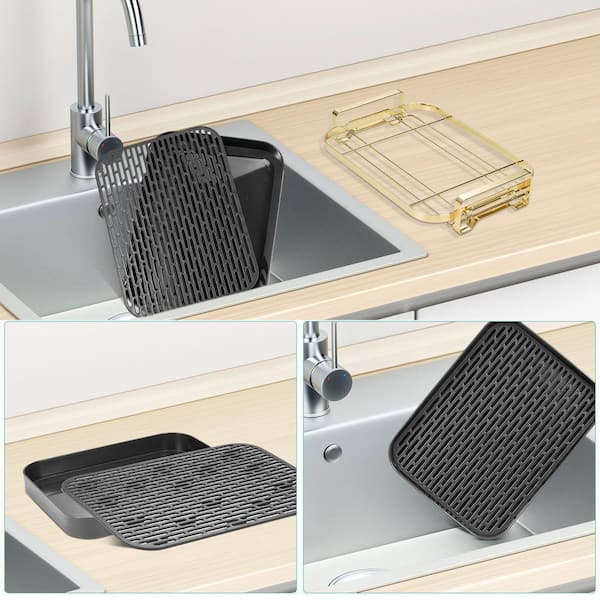 Dual Sided Microfiber Kitchen Basics XL Microfiber Dish Drying Mat