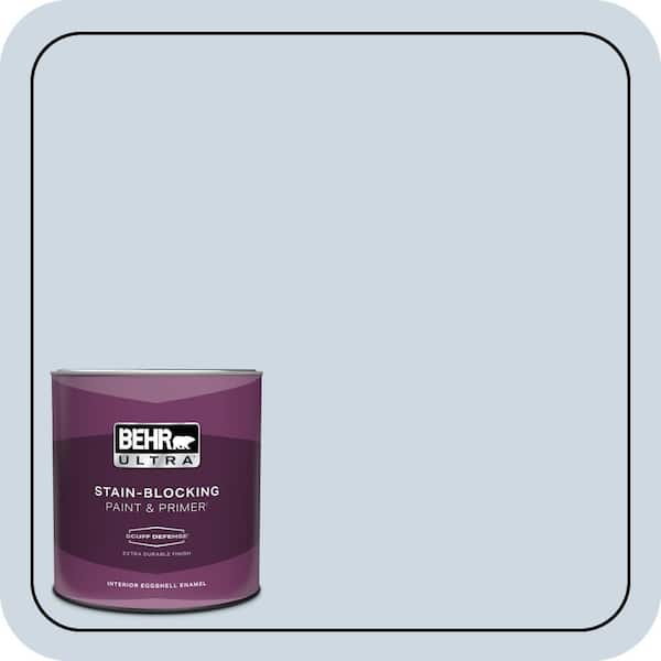BEHR ULTRA 1 qt. #S520-1 Pale Cornflower Extra Durable Eggshell Enamel Interior Paint & Primer