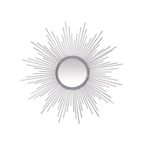 HomeRoots 25.13 in. Charlie Metal Silver Wall Decor