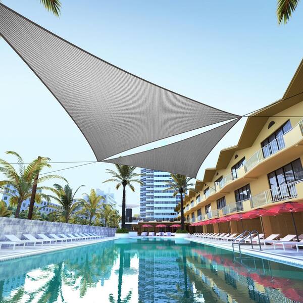 SIAM SHADE X 〜The Perfect Collection〜 COLOURTREE 18 ft. x 18 ft. 190 GSM Grey Equilateral Triangle