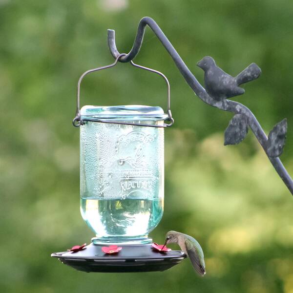 Retro 25 oz for Outdoors 3 Colors Hummingbird Feeder Glass Wild Bird Feeders