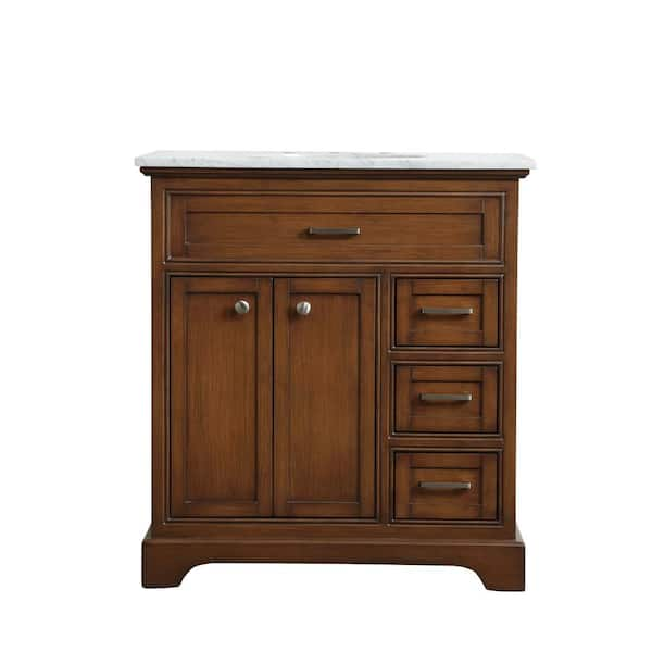 Timeless Home 32 in. W x 21.5 in. D x 35 in. H Single Bathroom Vanity ...