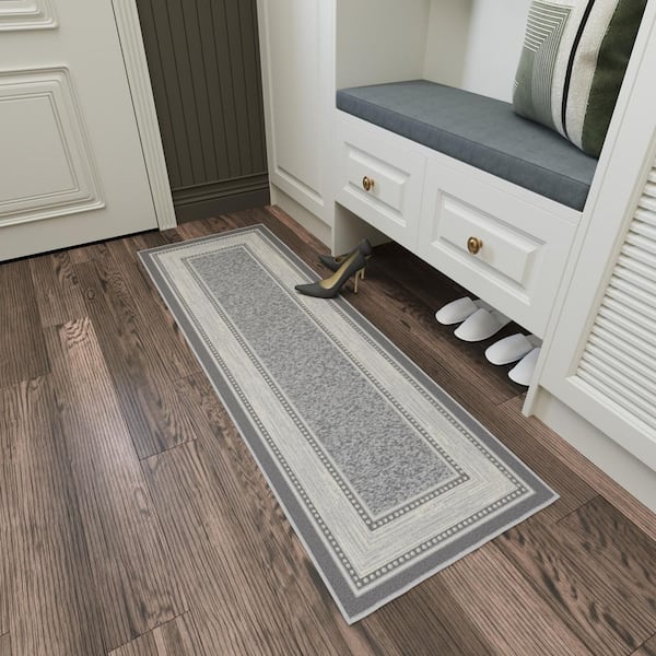 Ottomanson Ottohome Collection Non-Slip Rubberback Bordered 2x5