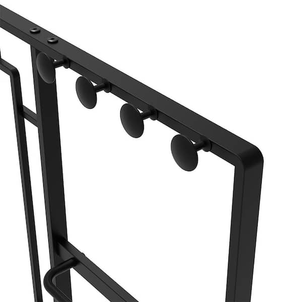 Black 30.2 in. W x 43.3 in. H Farmhose Rectangle Metal Framed Mirror Wall Decor Mirror Bathroom Vanity Mirror