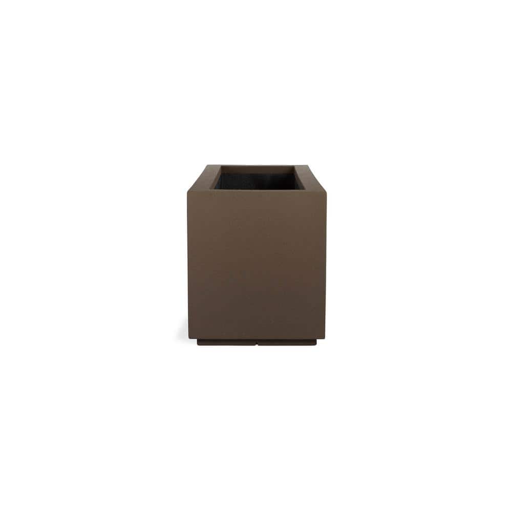 Milan Extra Large Chocolate Brown Polymer Rectangular Planter