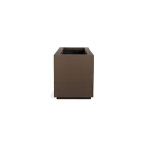 Milan Tall 46 in. x 17 in. Chocolate Brown Composite Trough