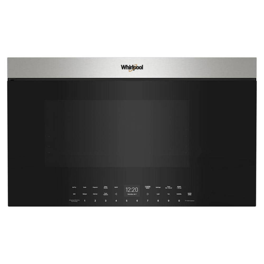 30 in. 1.1 cu. ft. Air Fry Over-the-Range Flush Built-In Microwave in Fingerprint Resistant Stainless Steel -  Whirlpool, WMMF7530RZ