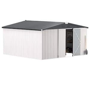 Zeus & Ruta 12 ft. W x 10 ft. D Metal Storage Shed with 2 Doors