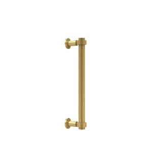 Contemporary 12 in. Back to Back Shower Door Pull in Unlacquered Brass