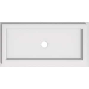 1 in. P X 14 in. W X 7 in. H X 1 in. ID Rectangle Architectural Grade PVC Contemporary Ceiling Medallion