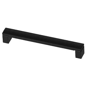 Simply Geometric 6-5/16 in. (160 mm) Matte Black Cabinet Drawer Pull