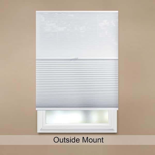 CUSTOM CUT Snow Drift/Shadow White Cordless Day and Night Cellular Shade 