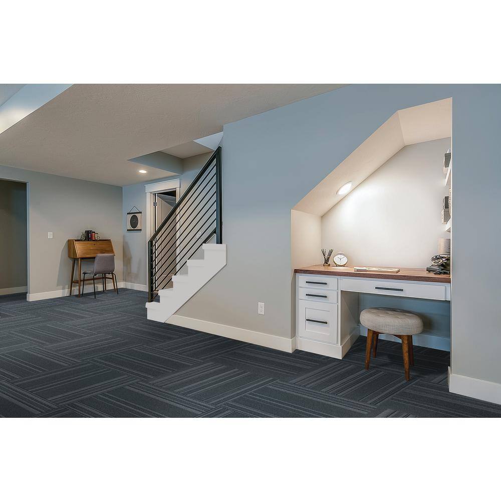 Mocha 24" x 24" Peel and Stick Carpet Tiles
