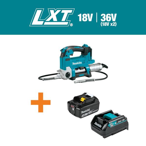 18V LXT Lithium-Ion Grease Gun with bonus 18-Volt LXT Lithium-Ion 3.0Ah Battery and 18V LXT Adapter for XGT Chargers