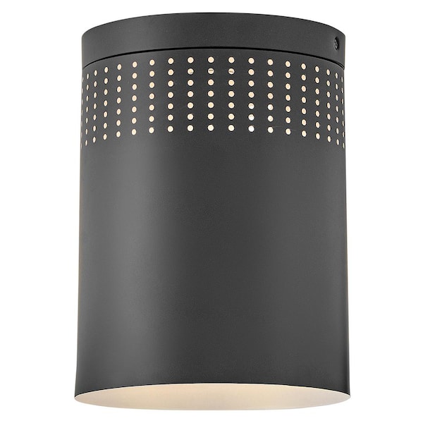 LARK Casey 7.5 in. 1-Light Black Flush Mount