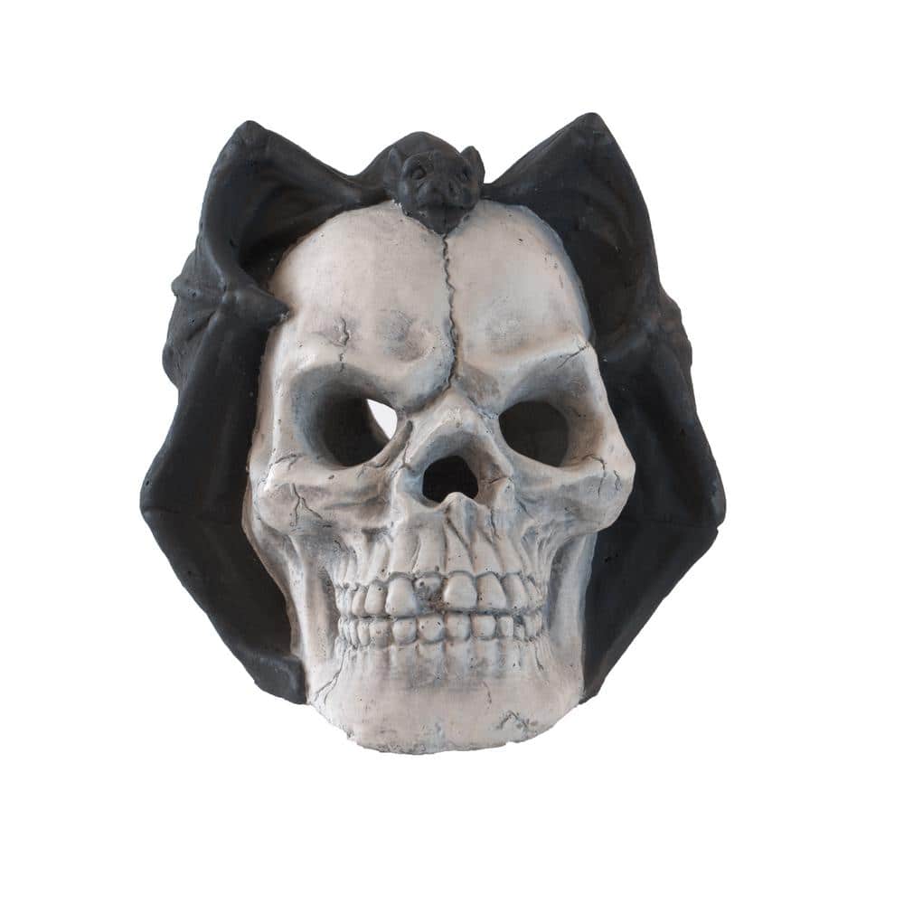 Black 8.70 in. x 7.30 in. Human Skull Magnesium Oxide Stone Refractory and 