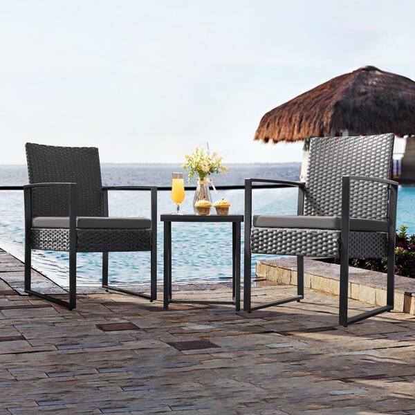 bistro set outdoor wicker