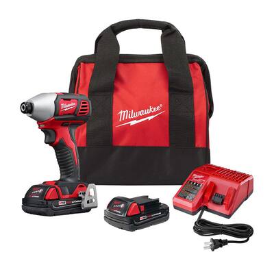 M18 18-Volt Lithium-Ion Cordless 1/4 in. 2-Speed Impact Driver Kit W/(2) 1.5Ah Batteries, Charger, Hard Case
